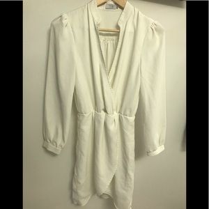 TOBI white long sleeved mini dress